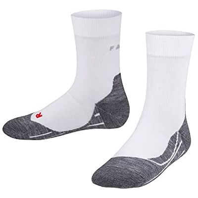 FALKE ESS Running RU4 socks, 1 pair, UK size 12-2.5 (EU 31-34), White, cotton mix Sweat wicking, fast drying, extra cushioning at key pressure points for maximum impact absorption FALKE ESS Running RU4 socks, 1 pair, UK size 12-2.5 (EU 31-34), White, cotton mix Sweat wicking, fast drying, extra cushioning at key pressure points for maximum impact absorption