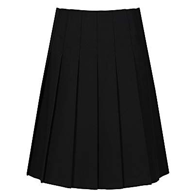 Trutex Girl's Junior Stitch Down Pleat Skirt, Black, 7 Years Trutex Girl's Junior Stitch Down Pleat Skirt, Black, 7 Years