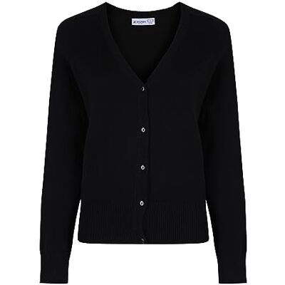 Trutex Limited Girl's Cotton V Neck Plain Jumper, Black, 12 Years (Manufacturer Size: X-Small) Trutex Limited Girl's Cotton V Neck Plain Jumper, Black, 12 Years (Manufacturer Size: X-Small)