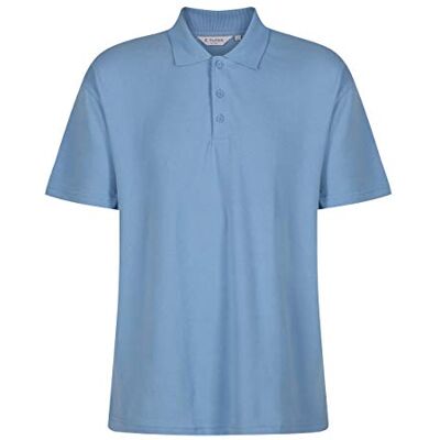 Trutex Unisex Short Sleeve Polo Shirt, Sky, 5-6 Years (Manufacturer Size: 22-23" Chest) Trutex Unisex Short Sleeve Polo Shirt, Sky, 5-6 Years (Manufacturer Size: 22-23" Chest)