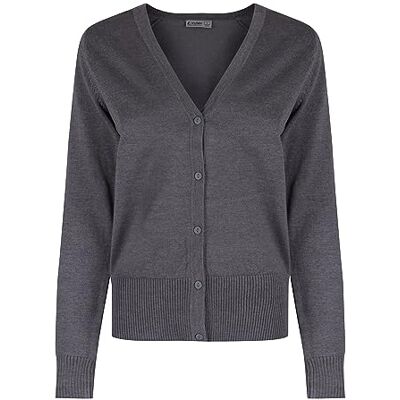 Trutex Limited Girl's Cotton V Neck Plain Jumper, Marl Grey, 13 Years (Manufacturer Size: Small) Trutex Limited Girl's Cotton V Neck Plain Jumper, Marl Grey, 13 Years (Manufacturer Size: Small)