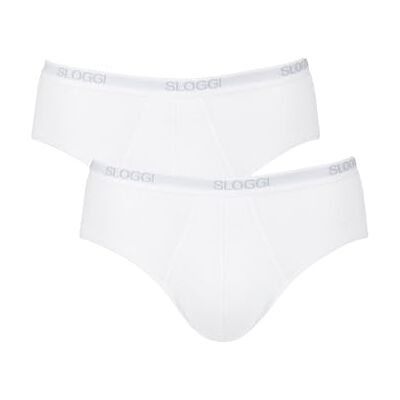 Sloggi Men Basic Midi Brief, 2 Pack, White, X-Large (Manufacturer Size: 38) Sloggi Men Basic Midi Brief, 2 Pack, White, X-Large (Manufacturer Size: 38)