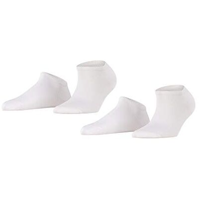 ESPRIT Ladies’ Trainer Socks, Double Pack Basic White (White 2000) Plain Blickdicht, size: 39/42 ESPRIT Ladies’ Trainer Socks, Double Pack Basic White (White 2000) Plain Blickdicht, size: 39/42