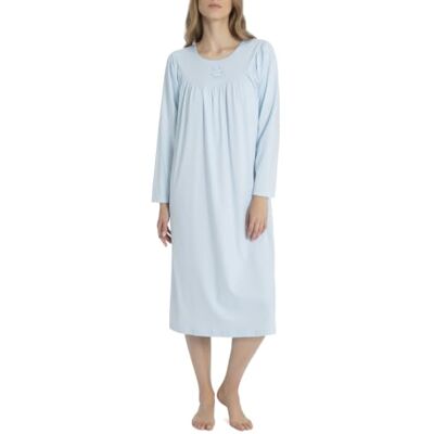 Calida Women's Nightshirt Soft Cotton 33000 Plain Nightie, Blue (Hellblau 700), UK 28 (Manufacturer size: XL = 52/54) Calida Women's Nightshirt Soft Cotton 33000 Plain Nightie, Blue (Hellblau 700), UK 28 (Manufacturer size: XL = 52/54)