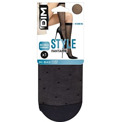 DIM Women's Style Mini Media Fantasía Plumetis Hold-Up Stockings, Black (Negro 127), One size (Manufacturer size: 35/41) DIM Women's Style Mini Media Fantasía Plumetis Hold-Up Stockings, Black (Negro 127), One size (Manufacturer size: 35/41)