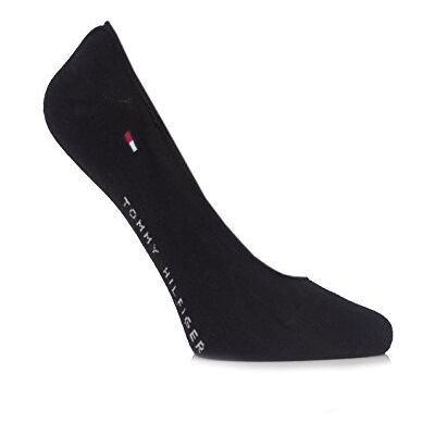 Tommy Hilfiger Women's Footie Invisble 2P Ankle Socks, Black, Size 39 Tommy Hilfiger Women's Footie Invisble 2P Ankle Socks, Black, Size 39