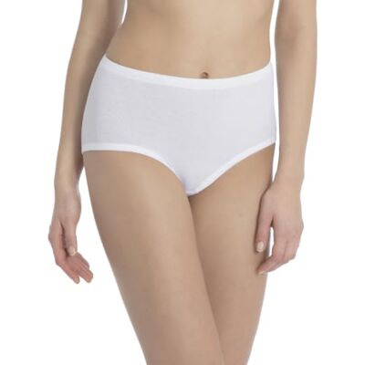 Calida Women's Midislip Cotton 2:2 Brief, White-Weiß (Weiss 001), 12 Calida Women's Midislip Cotton 2:2 Brief, White-Weiß (Weiss 001), 12