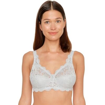Susa Women's BH ohne Bügel aus elastischer Spitze 7814 Latina Everyday Bra, (grau 024), 38C, C Susa Women's BH ohne Bügel aus elastischer Spitze 7814 Latina Everyday Bra, (grau 024), 38C, C