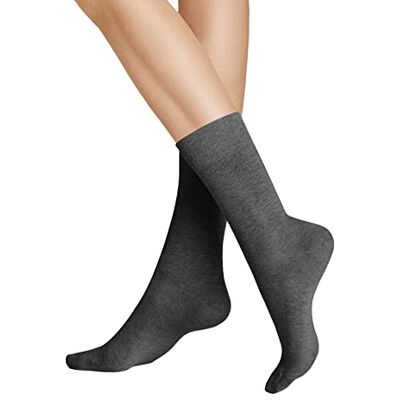 Hudson Women's 005120 RELAX COTTON SOCKE Calf Socks, Grey (Grau-Mel. 0550), 6/8 (Manufacturer size: 39-42) Hudson Women's 005120 RELAX COTTON SOCKE Calf Socks, Grey (Grau-Mel. 0550), 6/8 (Manufacturer size: 39-42)