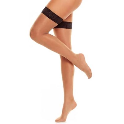 GLAMORY Women's Allure 20 Hold-up Stockings, 20 DEN, Multicolor (Black/Make Up), Medium GLAMORY Women's Allure 20 Hold-up Stockings, 20 DEN, Multicolor (Black/Make Up), Medium