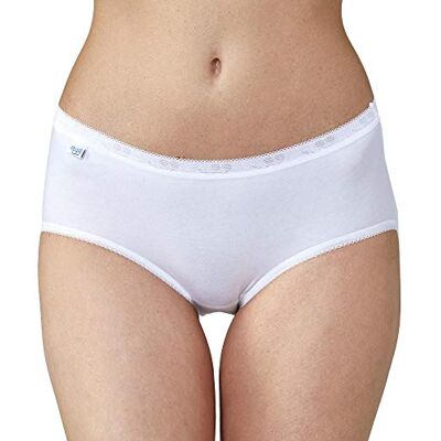 Sloggi Basic+ Midi Briefs Pack of 2 ( Basic+ Midi 2p) White (WHITE (03) 03), size: 42 Sloggi Basic+ Midi Briefs Pack of 2 ( Basic+ Midi 2p) White (WHITE (03) 03), size: 42