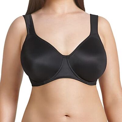 Rosa Faia 5490 Women's Bra (Bügel-bh Twin) Black (Black 001) plain, size: 80H Rosa Faia 5490 Women's Bra (Bügel-bh Twin) Black (Black 001) plain, size: 80H