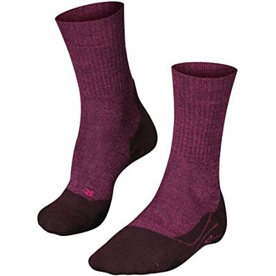 FALKE TK2 Wool Women's Trekking Socks / Hiking Socks – Red, 1 Pair, Merino Wool, Medium Padding, Warming Effect, red, 35-36 FALKE TK2 Wool Women's Trekking Socks / Hiking Socks – Red, 1 Pair, Merino Wool, Medium Padding, Warming Effect, red, 35-36