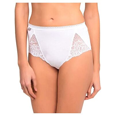 Playtex Women's Coton Dentelle BT Plain or unicolor Brief, White, 10 (Manufacturer Size: 40) Playtex Women's Coton Dentelle BT Plain or unicolor Brief, White, 10 (Manufacturer Size: 40)