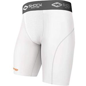 Shock Doctor ShockDoctor Herren Tiefschutz Kompressions Short mit Cup Tasche ohne Cup, White, XL, 220-WH Shock Doctor ShockDoctor Herren Tiefschutz Kompressions Short mit Cup Tasche ohne Cup, White, XL, 220-WH