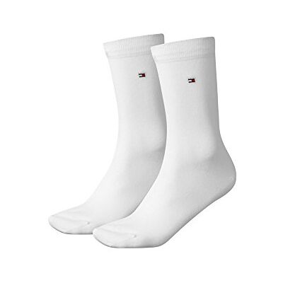 Tommy Hilfiger Women's Casual Socks (Pack of 2) (Socks Casual Socks) White Blickdicht, size: 39-42 Tommy Hilfiger Women's Casual Socks (Pack of 2) (Socks Casual Socks) White Blickdicht, size: 39-42