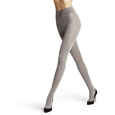 FALKE Women's Soft Merino Tights, Breathable, Climate Regulating, Odour-Inhibiting Wool Cotton, Opaque, Soft, Comfort Waistband, Flat Seam, Pressure-free Toe, Warm, Business, Everyday, Pack of 1, Grey FALKE Women's Soft Merino Tights, Breathable, Climate Regulating, Odour-Inhibiting Wool Cotton, Opaque, Soft, Comfort Waistband, Flat Seam, Pressure-free Toe, Warm, Business, Everyday, Pack of 1, Grey