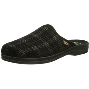 Manitu -Home 220188, Mens Slippers, Black (Schwarz), 9.5 UK (40) Manitu -Home 220188, Mens Slippers, Black (Schwarz), 9.5 UK (40)