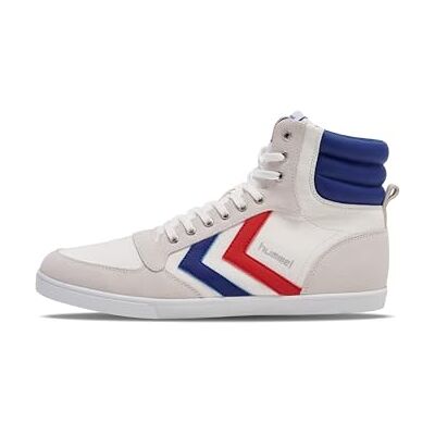 hummel Unisex Slimmer Stadil Tonal High Trainers, White Blue Red Gum, 37 eu hummel Unisex Slimmer Stadil Tonal High Trainers, White Blue Red Gum, 37 eu