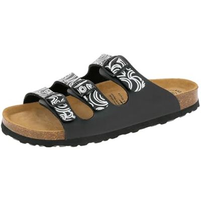Lico Women's Bioline Lady Soft Low-Top Slippers, Black Schwarz/Weiss, UK Lico Women's Bioline Lady Soft Low-Top Slippers, Black Schwarz/Weiss, UK