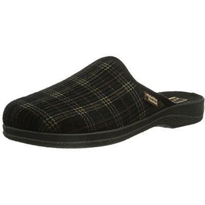 Manitu -Home 220188, Mens Slippers, Black (Schwarz), 9.5 UK (40) Manitu -Home 220188, Mens Slippers, Black (Schwarz), 9.5 UK (40)