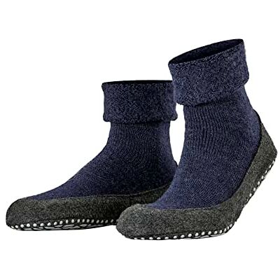 FALKE Men's Cosyshoe Slipper Socks, Felt Sole with Non-Slip Nubs, Comfortable, Warm with Plush, Heavy Duty, Breathable, Climate Regulating, Odour-Inhibiting Wool, 1 Pair FALKE Men's Cosyshoe Slipper Socks, Felt Sole with Non-Slip Nubs, Comfortable, Warm with Plush, Heavy Duty, Breathable, Climate Regulating, Odour-Inhibiting Wool, 1 Pair