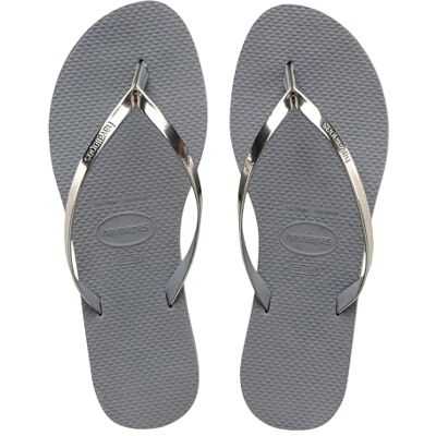 Havaianas You Metallic Flip-Flops for Women (You Metallic) Grey steel grey, size: 35/36 EU Havaianas You Metallic Flip-Flops for Women (You Metallic) Grey steel grey, size: 35/36 EU