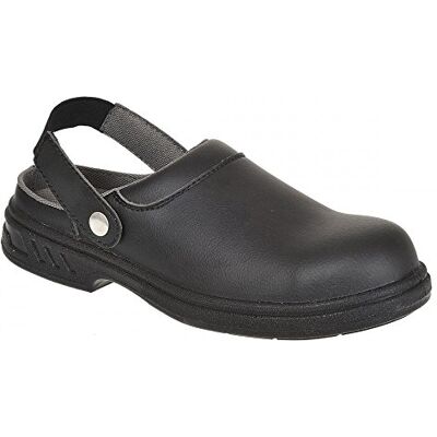 Portwest Steelite FW82BKR44 Safety Clog SB AE WRU Size 10 Black Portwest Steelite FW82BKR44 Safety Clog SB AE WRU Size 10 Black
