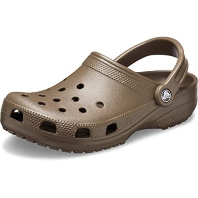 Crocs Unisex Adult Classic Clogs, Chocolate, 3/4 UK Crocs Unisex Adult Classic Clogs, Chocolate, 3/4 UK