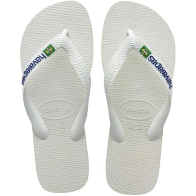 Havaianas Children's Unisex Brazil Logo Flip-flops (Brasil Logo) White, size: 29/30 EU Havaianas Children's Unisex Brazil Logo Flip-flops (Brasil Logo) White, size: 29/30 EU