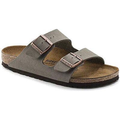 Birkenstock Unisex Arizona Birko Pile Nubuck Leather Wide Mules (Arizona Birko-flor Nubukleder Weit) Grey Stone, size: 36 EU Birkenstock Unisex Arizona Birko Pile Nubuck Leather Wide Mules (Arizona Birko-flor Nubukleder Weit) Grey Stone, size: 36 EU