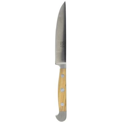 Güde Solingen Porterhouse Steak Knife Serrated Forged Blade Length: 12 cm Series Alpha Olive Double Cropped Handmade Germany Handle Olive Wood Güde Solingen Porterhouse Steak Knife Serrated Forged Blade Length: 12 cm Series Alpha Olive Double Cropped Handmade Germany Handle Olive Wood