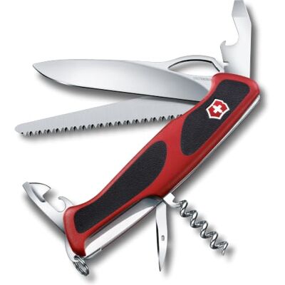 Victorinox Ranger Grip 79 Pocket Knife (12 Functions, One-Handed Lock Blade) Red/Black, multicolour Victorinox Ranger Grip 79 Pocket Knife (12 Functions, One-Handed Lock Blade) Red/Black, multicolour