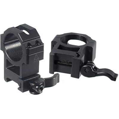 UTG Max Strength LE Grade Quick Detach Picatinny Scope Rings Black UTG Max Strength LE Grade Quick Detach Picatinny Scope Rings Black