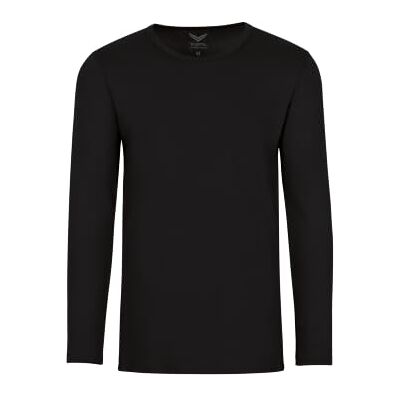 Trigema Men's Long-Sleeved Shirt 602501 (602501) Black plain, size: xxl Trigema Men's Long-Sleeved Shirt 602501 (602501) Black plain, size: xxl