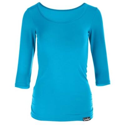 WINSHAPE Women's Fitness Yoga Pilates 3/4-Sleeved Shirt WS4, turquoise, s WINSHAPE Women's Fitness Yoga Pilates 3/4-Sleeved Shirt WS4, turquoise, s