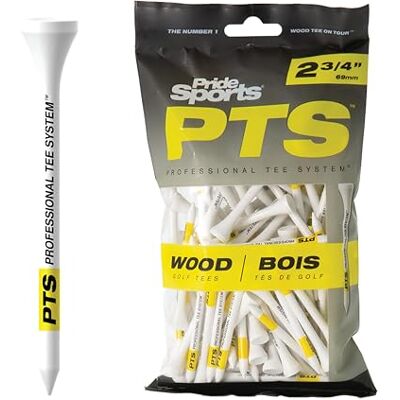 PrideSports Pride Pts 69mm Wooden Tees 100 Pack PrideSports Pride Pts 69mm Wooden Tees 100 Pack