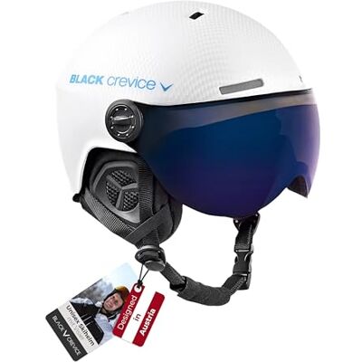 Black Crevice , Gstaad, Adults Ski Helmet, white Black Crevice , Gstaad, Adults Ski Helmet, white