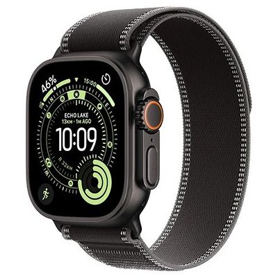 Apple Watch Ultra 3 (2025) 5G 49mm Black Titanium Case with Trail Loop S/M Black/Charcoal Apple Watch Ultra 3 (2025) 5G 49mm Black Titanium Case with Trail Loop S/M Black/Charcoal