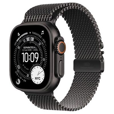 Apple Watch Ultra 3 (2025) 5G 49mm Black Titanium Case with Black Titanium Milanese Loop S Black Apple Watch Ultra 3 (2025) 5G 49mm Black Titanium Case with Black Titanium Milanese Loop S Black