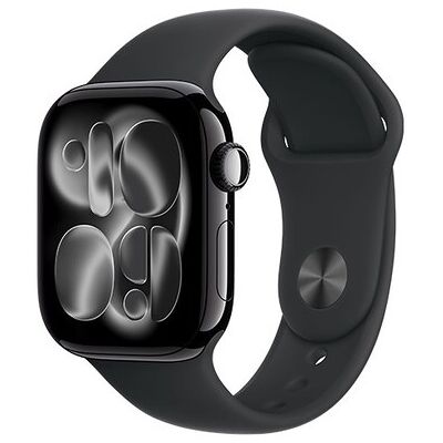 Apple Watch Series 11 (2025) 5G 42mm Jet Black Aluminium Case med Black Sport Band S/M Apple Watch Series 11 (2025) 5G 42mm Jet Black Aluminium Case med Black Sport Band S/M