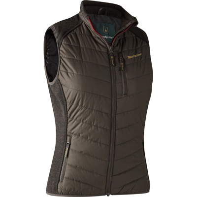 Deerhunter – Lady Caroline Vatteret Vest Med Strik Dame Brown Leaf 46 Deerhunter – Lady Caroline Vatteret Vest Med Strik Dame Brown Leaf 46