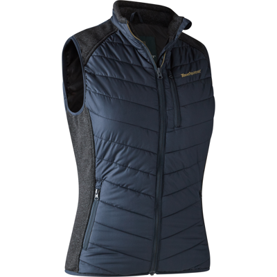 Deerhunter – Lady Caroline Vatteret Vest Med Strik Dame Dark Blue 44 Deerhunter – Lady Caroline Vatteret Vest Med Strik Dame Dark Blue 44