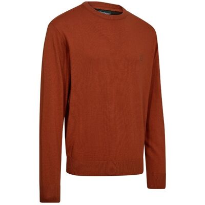 Deerhunter – Harrington – Strik Med Rund Hals Herre Oak Rust Melange L Deerhunter – Harrington – Strik Med Rund Hals Herre Oak Rust Melange L