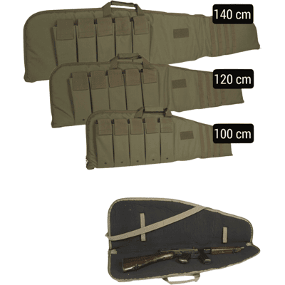Grøn Riffel Taske Med Rem - 100-140cm - Mil-Tec Grøn 100 CM Grøn Riffel Taske Med Rem - 100-140cm - Mil-Tec Grøn 100 CM