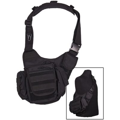 Mil-Tec – Sling Bag Multifunction Black – Sort Skuldertaske Black Mil-Tec – Sling Bag Multifunction Black – Sort Skuldertaske Black