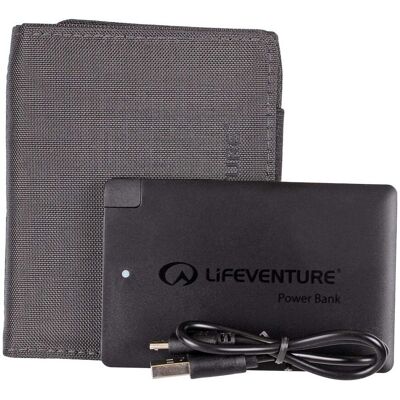 Lifeventure – Rfid Charger Wallet Grey – Pung Med Rfid Og Powerbank Grey Lifeventure – Rfid Charger Wallet Grey – Pung Med Rfid Og Powerbank Grey
