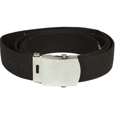 Mil-Tec – Us Cotton Web Belt Black – Bomuldsbælte Med Metalspænde Black Mil-Tec – Us Cotton Web Belt Black – Bomuldsbælte Med Metalspænde Black