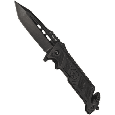 Outdoor Kniv Med Glasbrud Sort - Mil-Tec Outdoor Kniv Med Glasbrud Sort - Mil-Tec