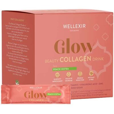Wellexir Glow Kollagen Drink Fersken Is Te - Kollagen pulver Wellexir Glow Kollagen Drink Fersken Is Te - Kollagen pulver